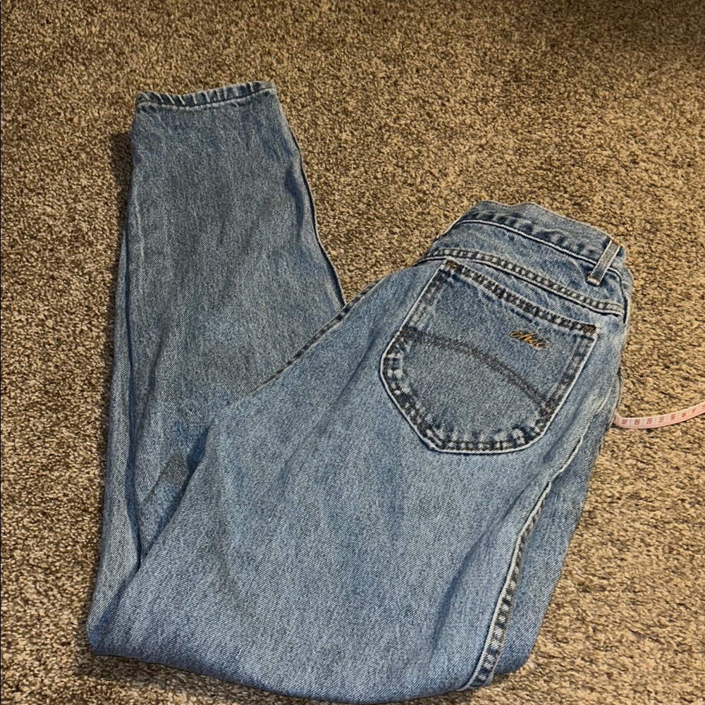 Vintage Chic high rise Classic Blue Denim Jeans size 10 tall see measurements